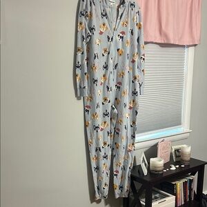 Abound Light Blue Animal Print Onesie